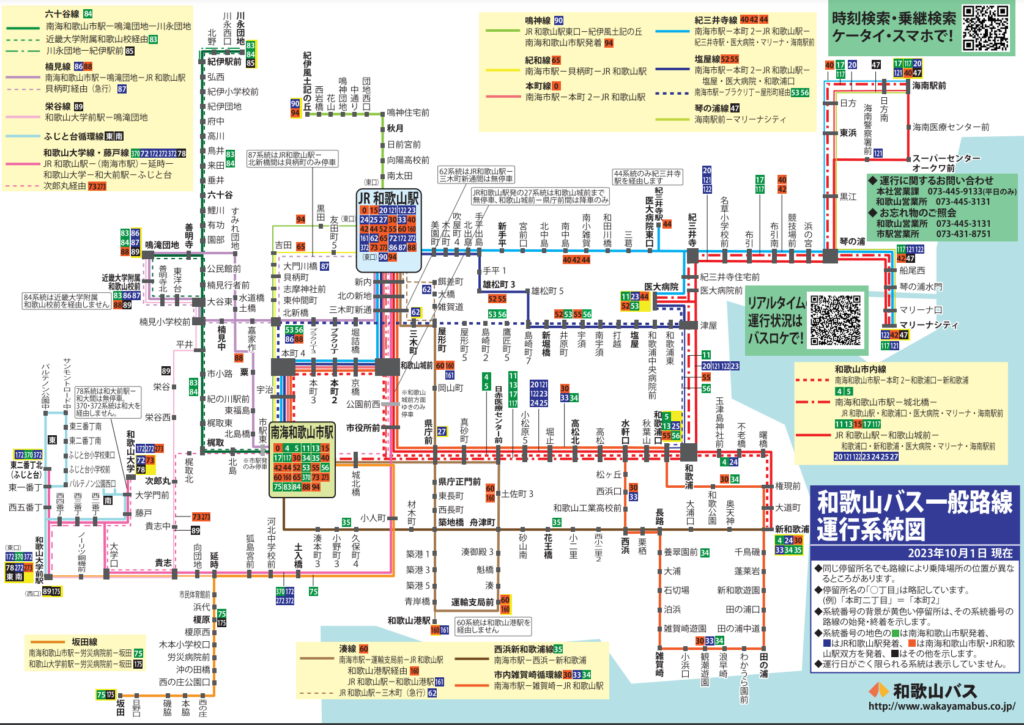和歌山巴士路線圖